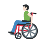 Man In Manual Wheelchair: Light Skin Tone Twitter
