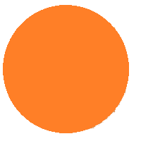 Orange Circle: Medium Colored