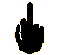 Black Middle Finger Emoji