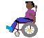 Man In Manual Wheelchair: Dark Skin Tone