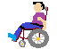 Man In Manual Wheelchair: Medium-light Skin Tone