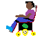 Man In Motorized Wheelchair: Dark Skin Tone