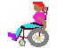 Woman In Manual Wheelchair: Medium-dark Skin Tone