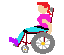 Woman In Manual Wheelchair: Medium-light Skin Tone