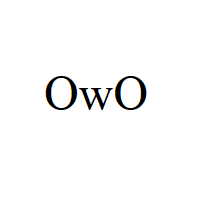 Cute Emoticon with Latin capital letters O and Latin small letter w