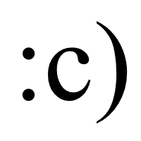 Happy Face with C nose Emoticon