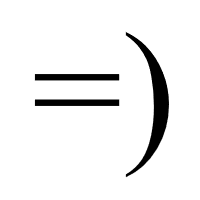 Happy Face with equals sign eyes with round bracket Emoticon