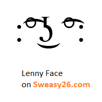 Lenny Face with colon, ligtaure tie, degree symbol, lateral click, undertie, ligtaure tie, degree symbol and colon Emoticon