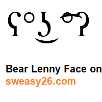 Bear Lenny Face Emoticon