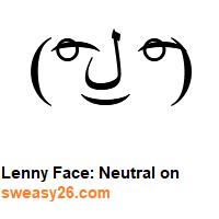 Neutral Lenny Face Emoticon