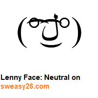 Smaller Neutral Lenny Face Emoticon