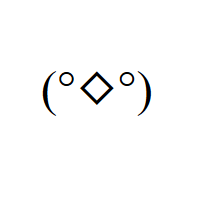 Shocked Face with degree symbol eyes and white diamond in round brackets Emoticon