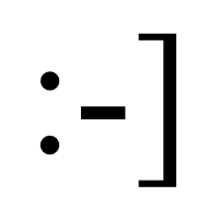 Smiley Face with square bracket mouth Emoticon