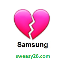 Broken Heart on Samsung TouchWiz 7.0