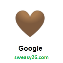 Brown Heart on Google Android 10.0