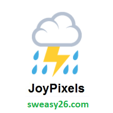 Cloud With Lightning And Rain on JoyPixels 2.0