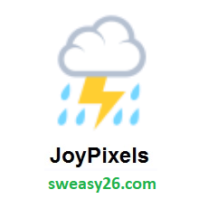 Cloud With Lightning And Rain on JoyPixels 2.2