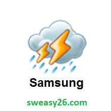 Cloud With Lightning And Rain on Samsung TouchWiz 7.0