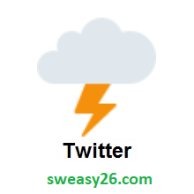 Cloud With Lightning on Twitter Twemoji 2.0