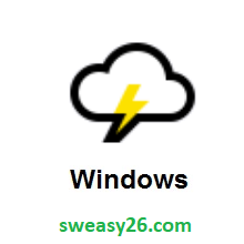 Cloud With Lightning on Microsoft Windows 10 Anniversary Update