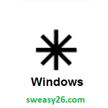 Eight Spoked Asterisk on Microsoft Windows 8.1