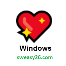 Sparkling Heart on Microsoft Windows 10 Anniversary Update