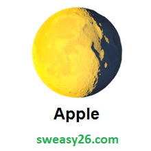 Waning Gibbous Moon on Apple iOS 10.2