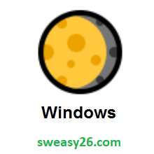 Waning Gibbous Moon on Microsoft Windows 10 Anniversary Update